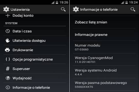 Update Galaxy Gio Android KitKat ROM