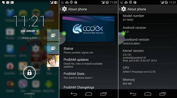 Samsung Galaxy Grand Duos GT-I9082 ProBAM custom ROM