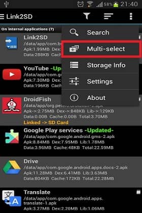 Increase Internal Storage using Link2SD and CWM 7