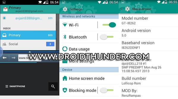 Install Android 5.0 Lollipop on Samsung Galaxy Core i8262