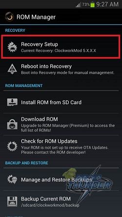 Install CWM Recovery on Galaxy Tab using ROM Manager app 1