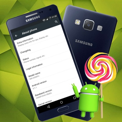 Update Galaxy A5 to Android 5.1.1 Lollipop CM 12.1 ROM featured img