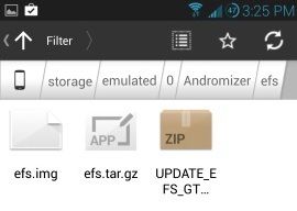Backup EFS IMEI using Andromizer App 2