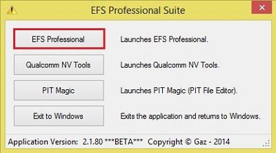 Backup EFS IMEI using EFS Professional Tool 2