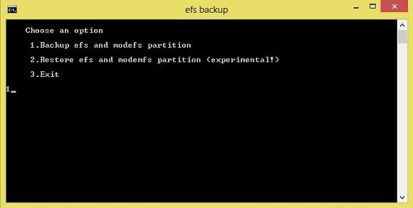 Backup EFS IMEI using Script 2