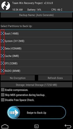 Nandroid Backup using TWRP Recovery 2
