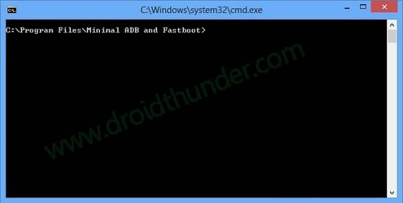 Install TWRP on Moto G CMD window