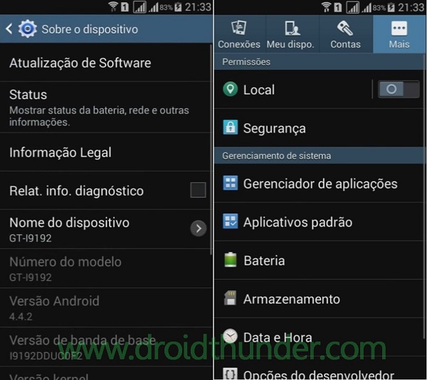 Samsug Galaxy S4 mini GT-I9192 Android 4.4.2 DDUCOF2 KitKat firmware