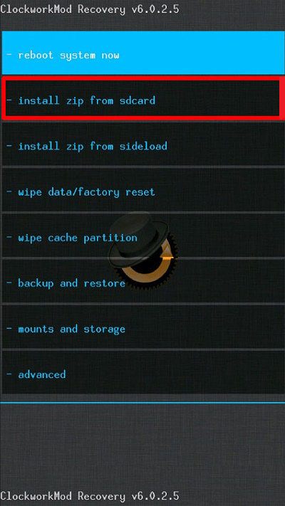 Install GApps using CWM recovery install zip from SD card screenshot 1