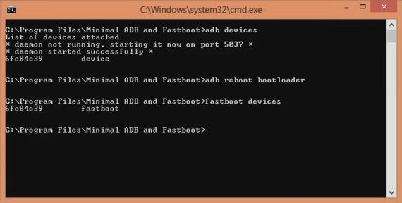 Unlock Bootloader of OnePlus 5T CMD window fastboot device code