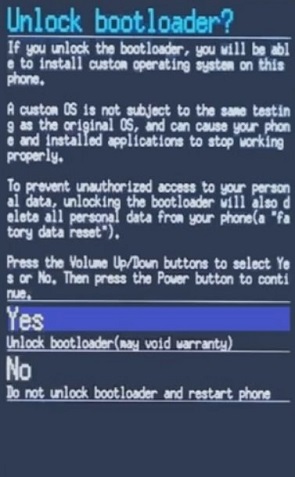 Unlock Bootloader of OnePlus 5T unlock message 2