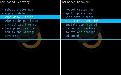 Install Android 7.0 Nougat ROM on Galaxy Y GT-S5360 CWM recovery wipe screenshot