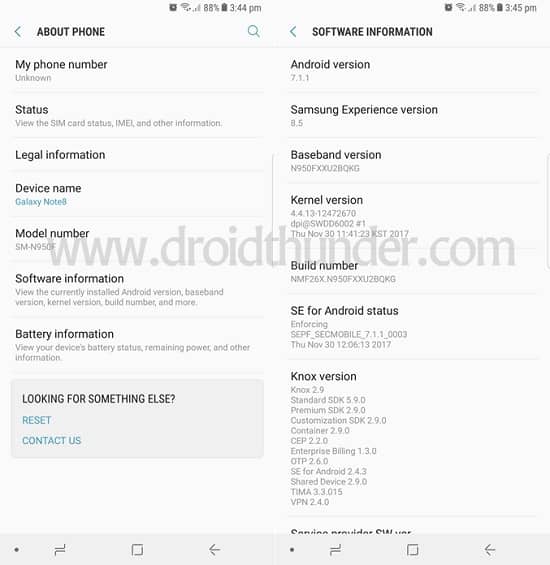 Samsung Galaxy Note 8 N950F Android 7.1.1 Nougat Stock ROM