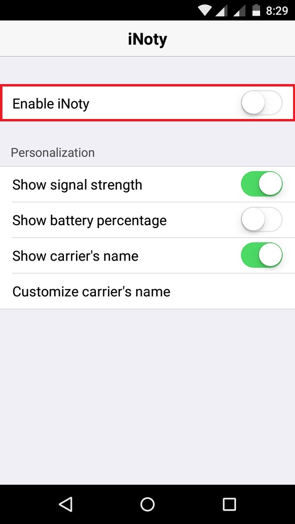 Turn Android into iPhone enable inoty apple notification panel screenshot 9