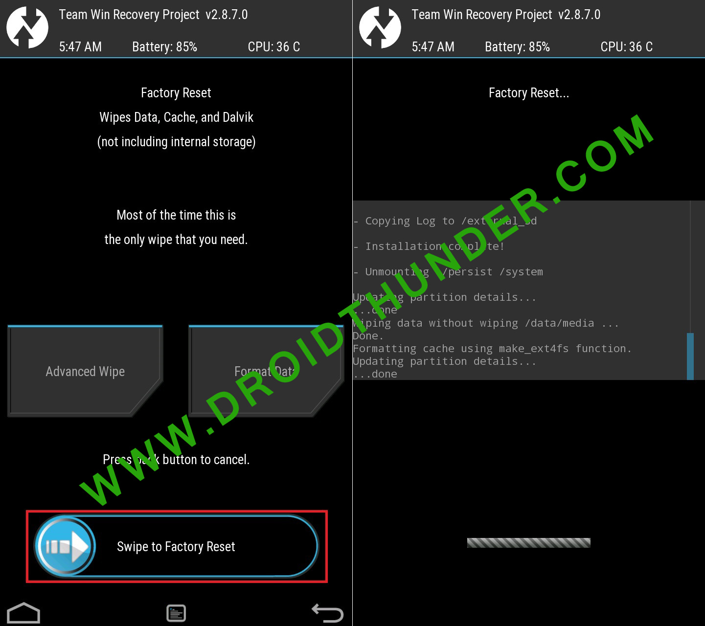 Error Executing Updater Binary In Zip using TWRP factory reset screenshot 2