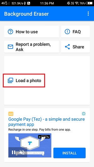 Create WhatsApp Stickers Online Free on Android background eraser app screenshot 1