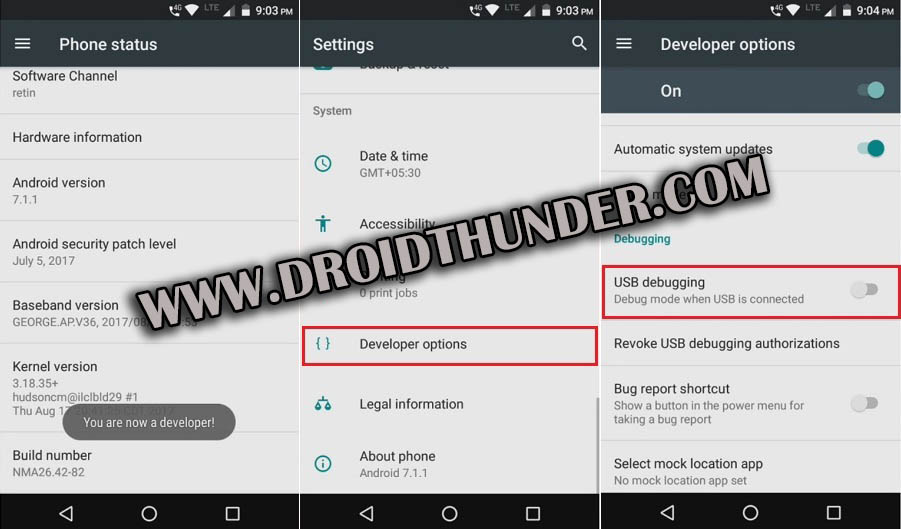 Enable Developer options USB Debugging Mode on Android 7 Nougat screenshot 2