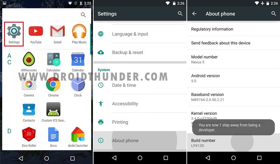 How to Enable USB Debugging Mode on Android 5 Lollipop screenshot 1