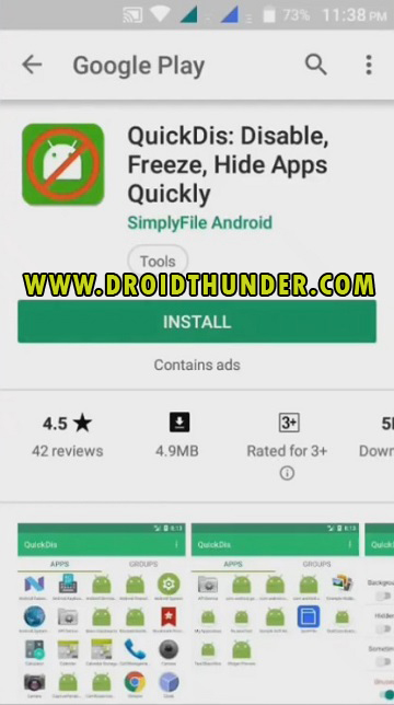 Fix Blocked by Play Protect Error with Root QuickDis app Freeze disable hide apps screenshot 8