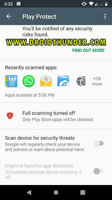 Fix Blocked by Play Protect Error without Root Devices no longer checked for security threats screenshot 6