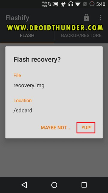 Install TWRP Recovery without PC on Android phone using Flashify app screenshot 13