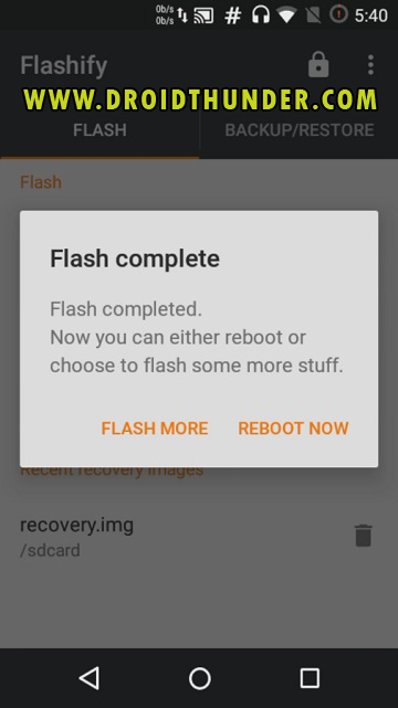 Install TWRP Recovery without PC on Android phone using Flashify app screenshot 15
