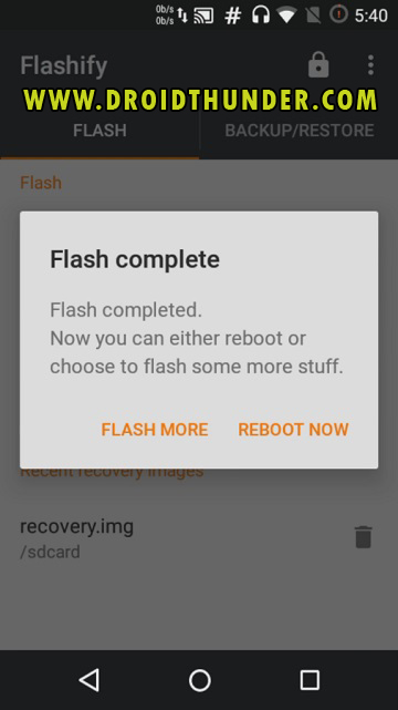 Install TWRP Recovery without PC on Android phone using Flashify app screenshot 15