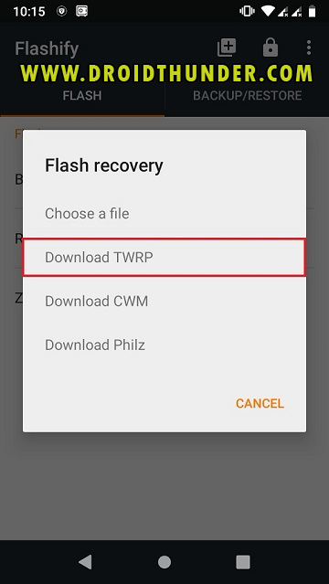 Install TWRP Recovery without PC on Android phone using Flashify app screenshot 17