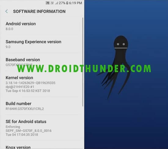 Samsung Galaxy J5 Prime Android 8.0.0 Oreo Firmware Update