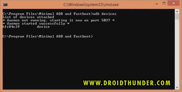 Unlock Bootloader of any Android phone CMD window ADB devices code screenshot 4