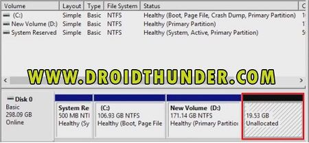 Install Phoenix OS on PC Dual Boot Android and Windows Disk Management Unallocated device