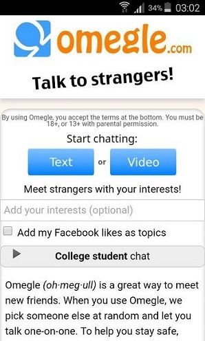 Video app omegle chat 14+ BEST