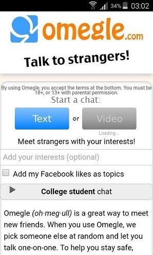 Video app omegle chatting 15 Omegle