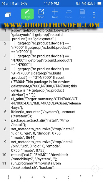 How to fix status 7 error TWRP ZArchiver app rom updater script edit screenshot 17