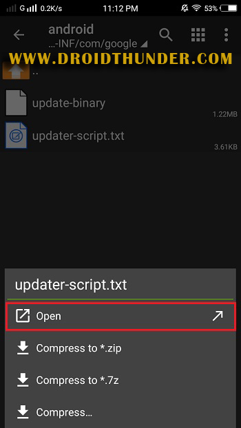 How to fix status 7 error TWRP ZArchiver app rom updater script open screenshot 15