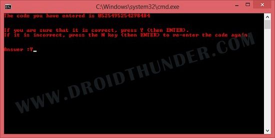 Unlock Bootloader of Huawei DC unlocker cmd window screenshot 21