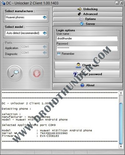 Unlock Bootloader of Huawei DC unlocker detect phone screenshot 11