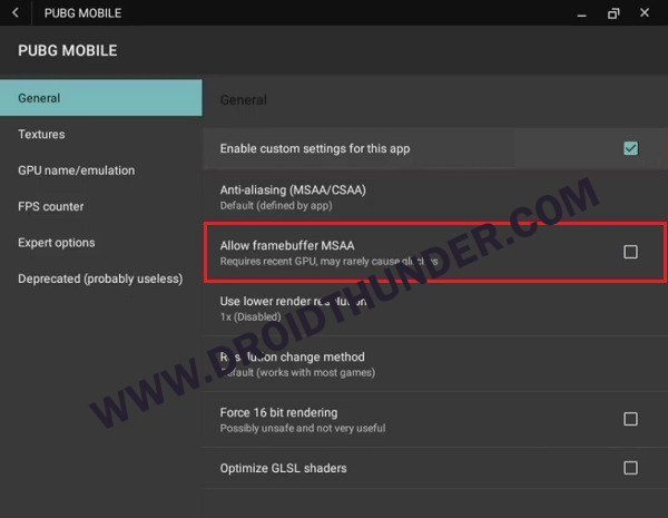 Fix PUBG Mobile Lag on Phoenix OS screenshot GL tools 61