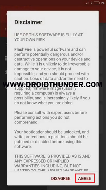 Install Samsung Firmware without Odin Flashfire Grant agree disclaimer screenshot 8