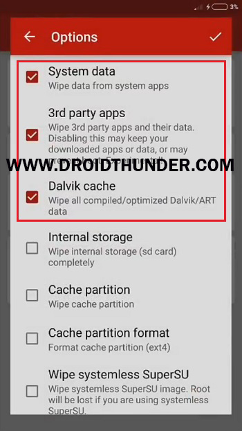 Install Samsung Firmware without Odin Flashfire app wipe cache screenshot 17