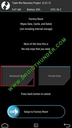 Fix Updater Process Ended TWRP Gapps Insufficient Storage TWRP Advanced wipe