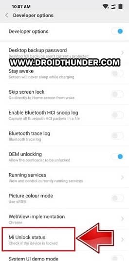 Poco F1 Enable Mi Unlock Status