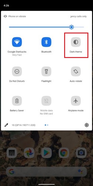 Enable Dark theme Android 10 method 2 screenshot 3