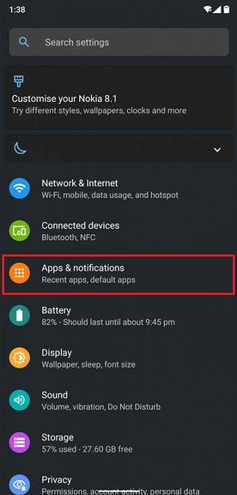 Turn off Smart Reply Android 10 screenshot 1