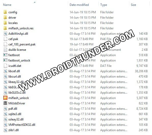 Unlock Bootloader of Poco X2 Mi Unlock Tool files screenshot