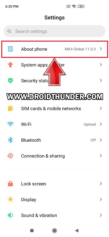 Unlock Bootloader of Poco X2 about phone screenshot