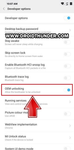 Unlock Bootloader of Poco X2 oem unlock screenshot