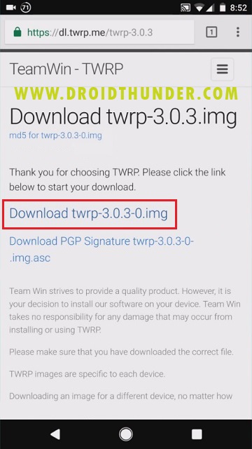 Install TWRP recovery on Galaxy M31 using Official TWRP screenshot 3