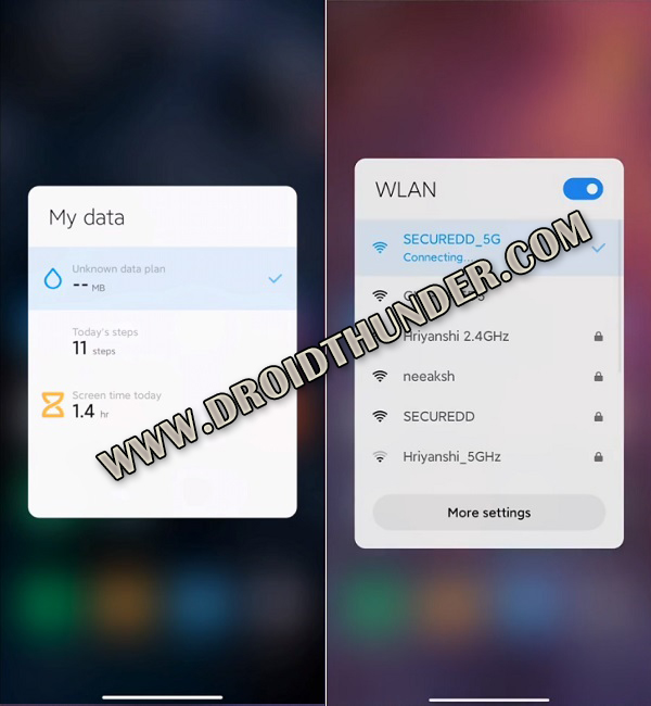 MIUI 12 Control Center screenshot 2