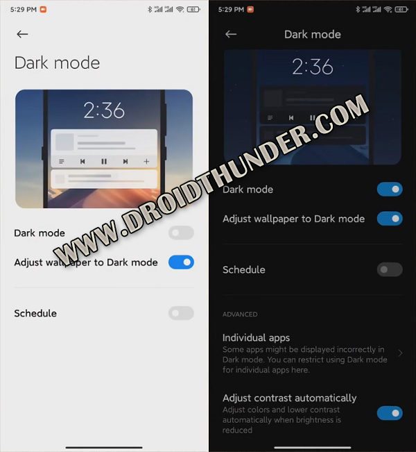 MIUI 12 Dark Mode 2.0 Enable screenshot